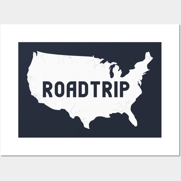 American road trip vacation t-shirt Wall Art by happinessinatee